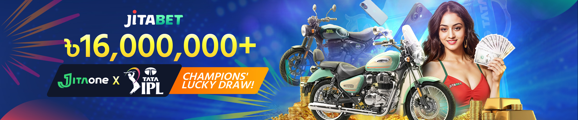 [jitabet] Jitaone X IPL Champions Lucky Draw社群_Jitasports_2400x500_en